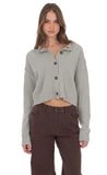 Cable Knit Cardigan in Gray