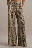 Shaniya Snake Print Wide Leg Trousers