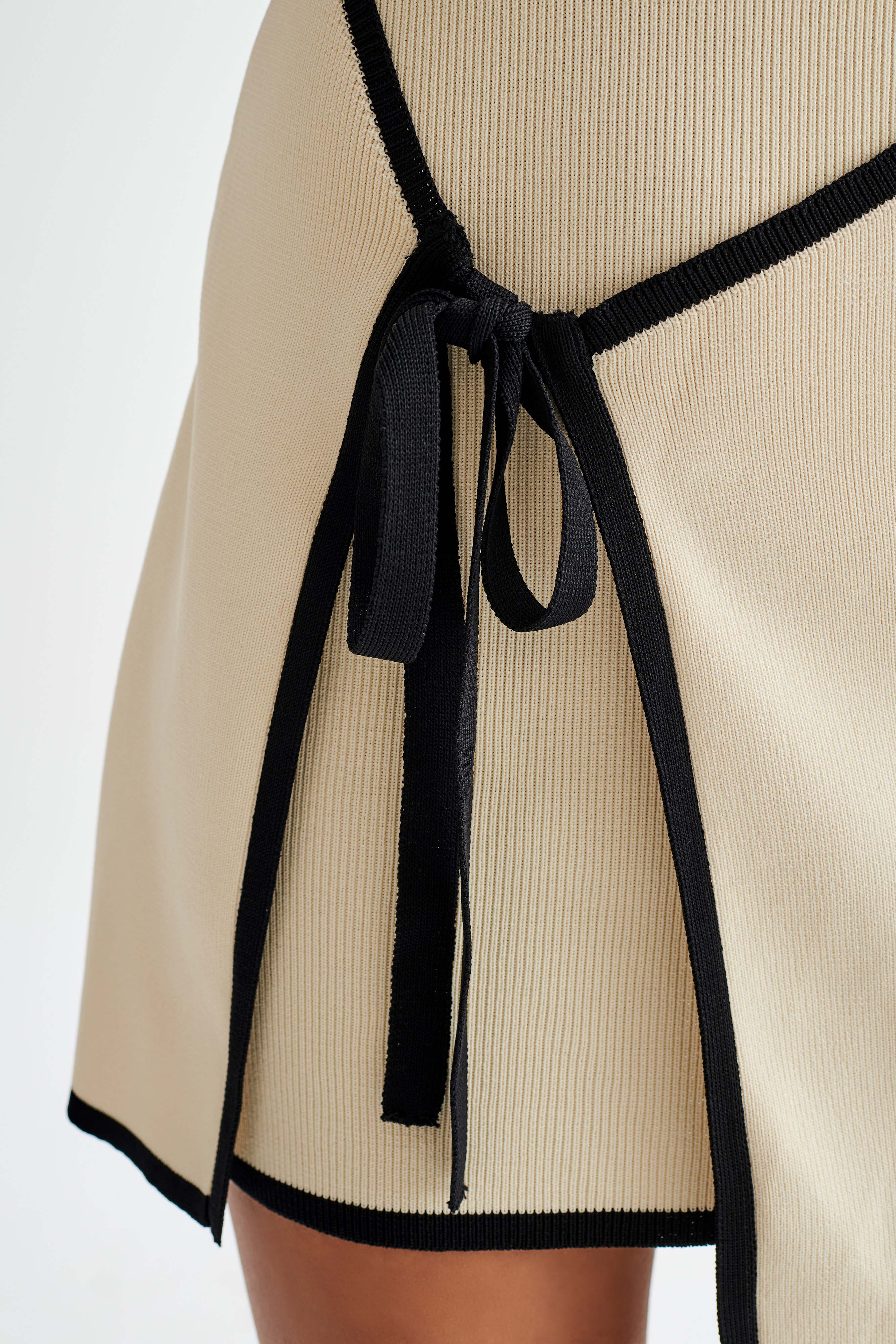 Rian Strapless Knit Mini Dress Cream