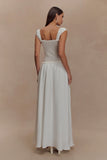 Tahlia Pointelle Knit Midi Dress White