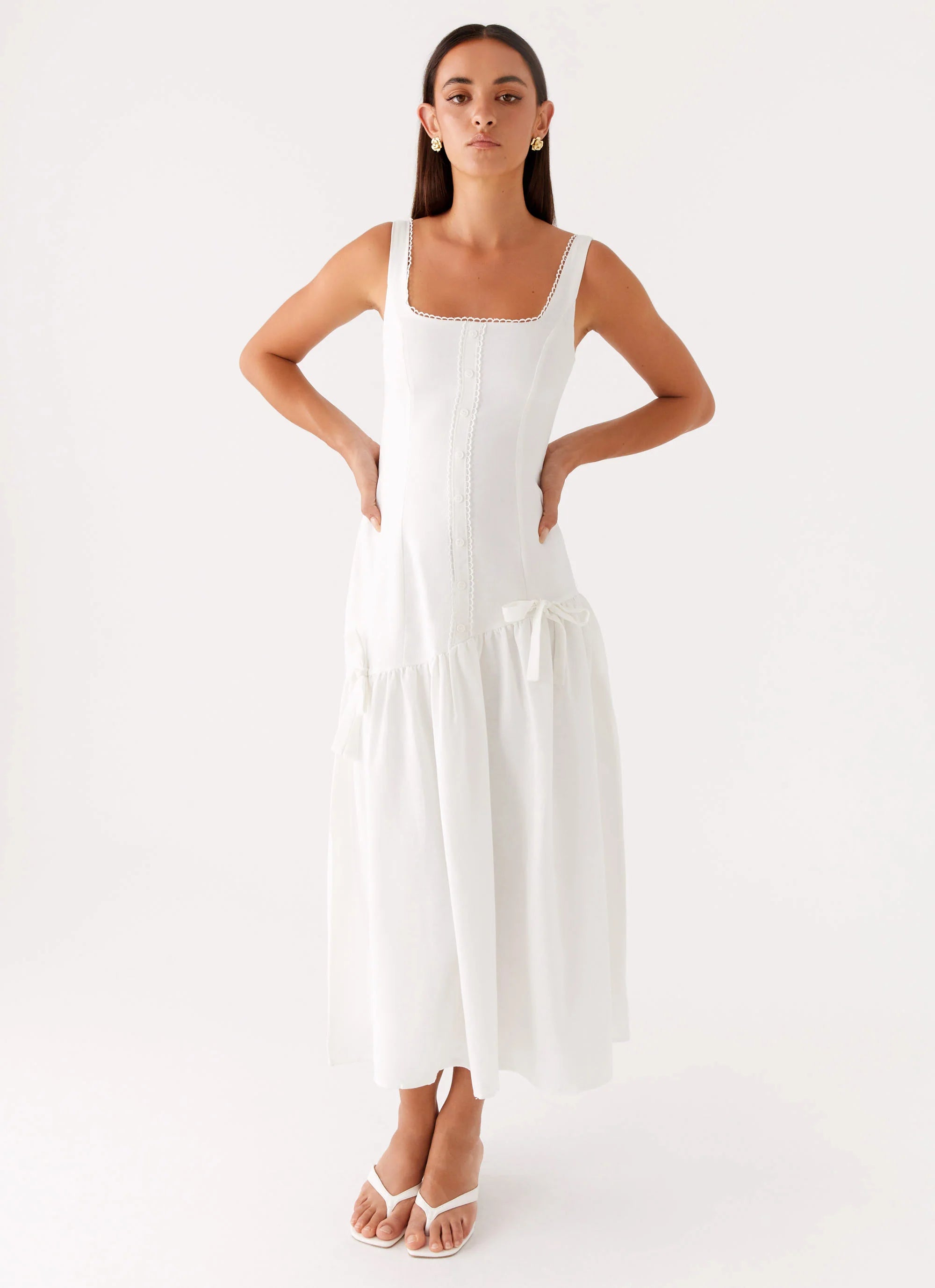 Esmerelda Midi Dress White