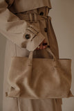 Baylor Faux Suede Bag Natural