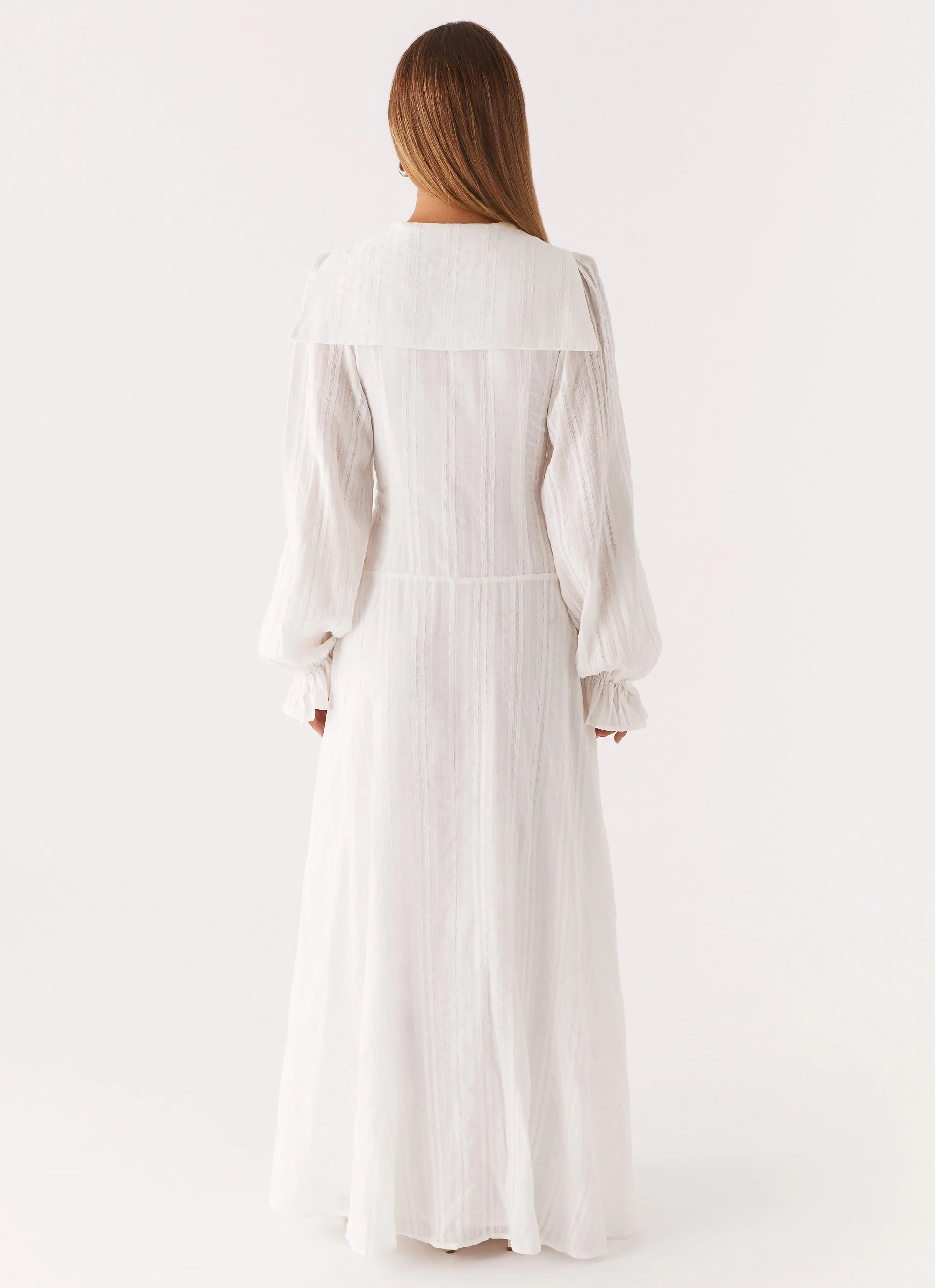 Alima Long Sleeve Maxi Dress White