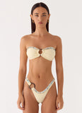 Nixie Strapless Bikini Top Yellow
