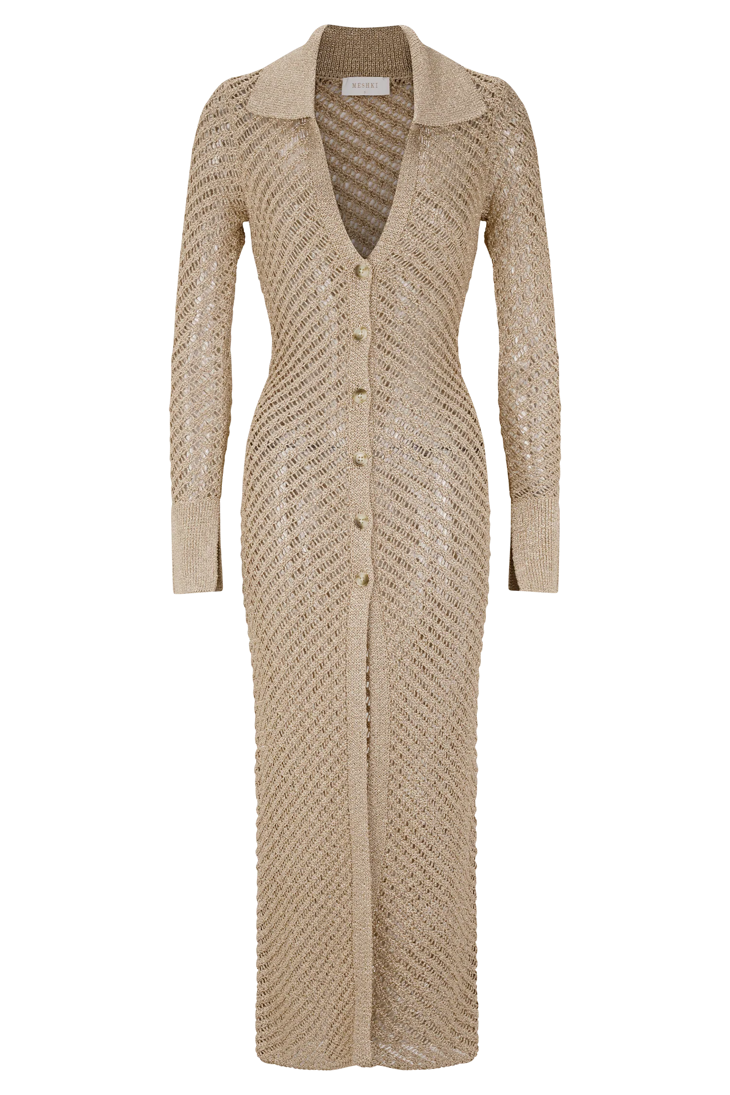 Waverley Metallic Knit Swim Cover Up Gold