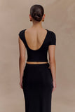 Haven Slinky Twist Top Black