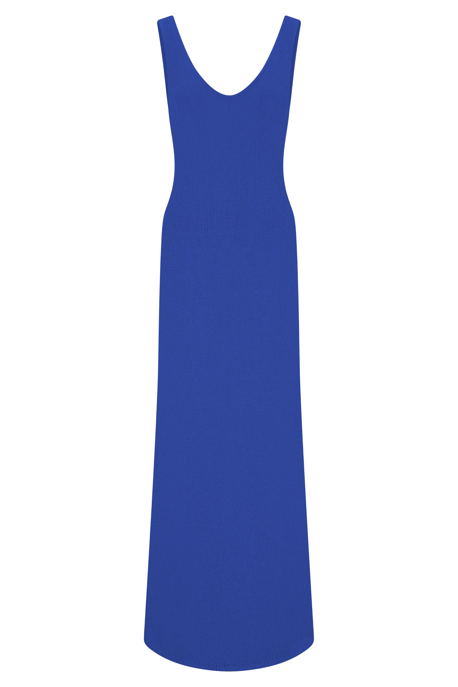 Ari Tape Yarn Knit Maxi Dress Cobalt Blue