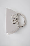 Elianne Satin Frame Clutch Bag White