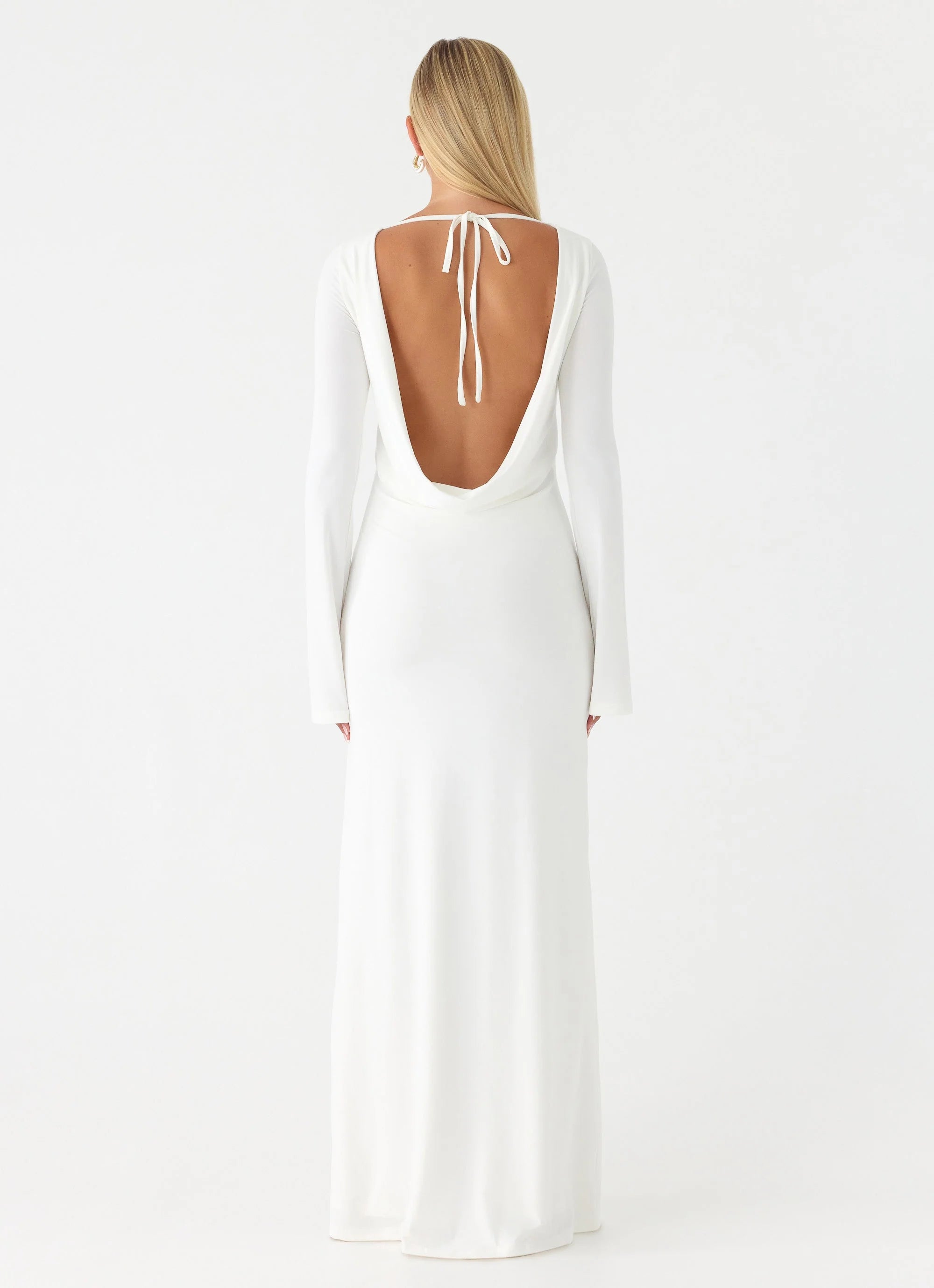 Elmont Long Sleeve Maxi Dress White