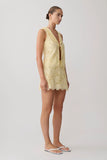 Tessa Broderie Mini Skirt Lemon