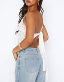 Women One Shoulder Lace Top Irregular Hem Backless Crop Tops See Through Sheer Tank Tops Going Out Clubwear