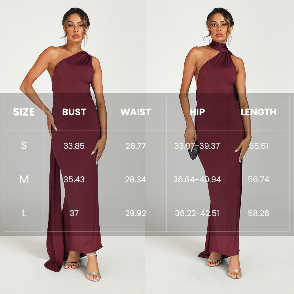 Women Sexy Backless Dress Bodycon Sleeveless Open Back Maxi Dress Formal Cocktail Wedding Guest
