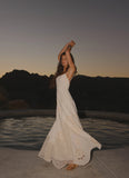 Fabienne Spliced Cotton Maxi Dress Ivory