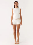 Lulita Belted Shorts White