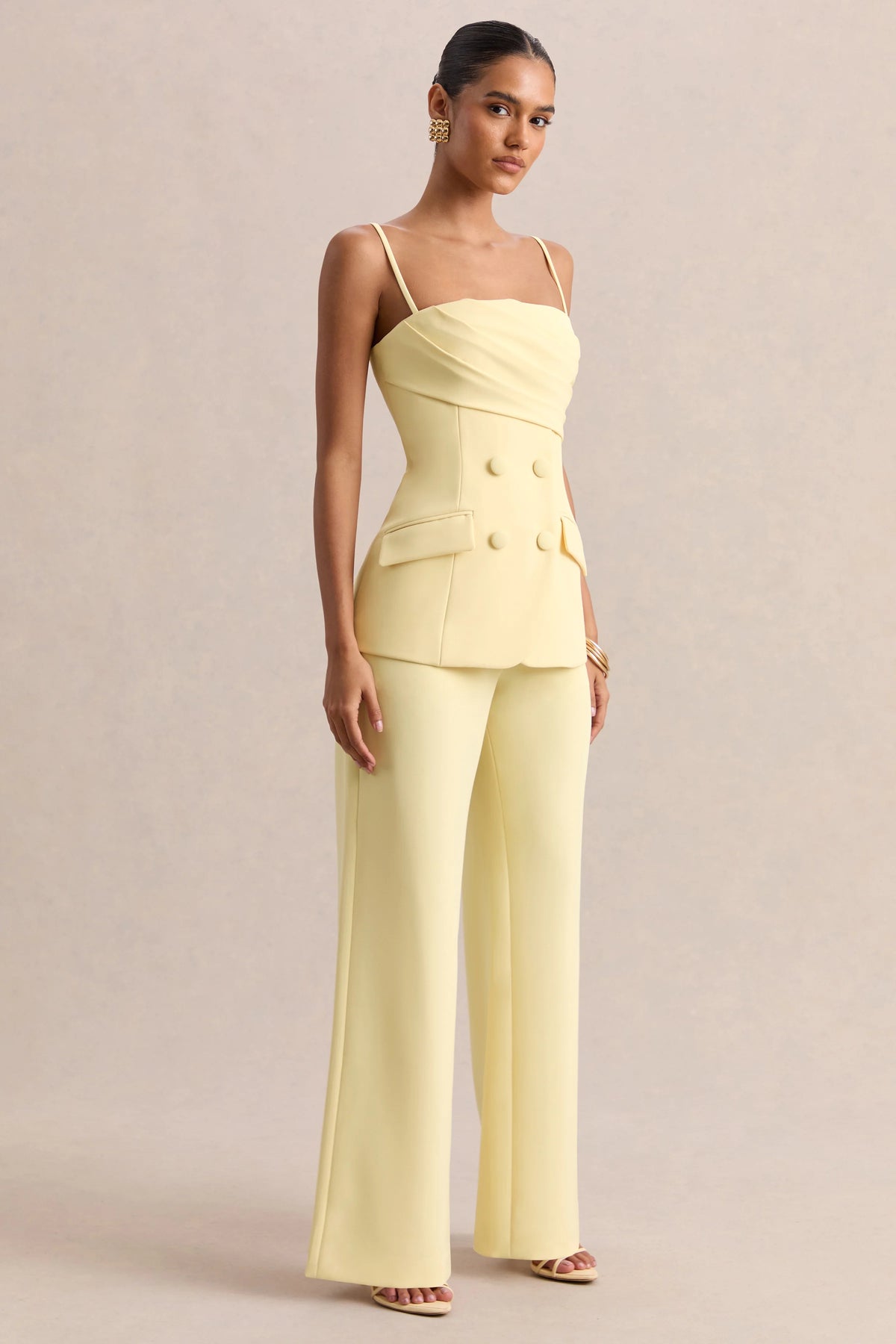 Malou Lemon Tailored Trousers