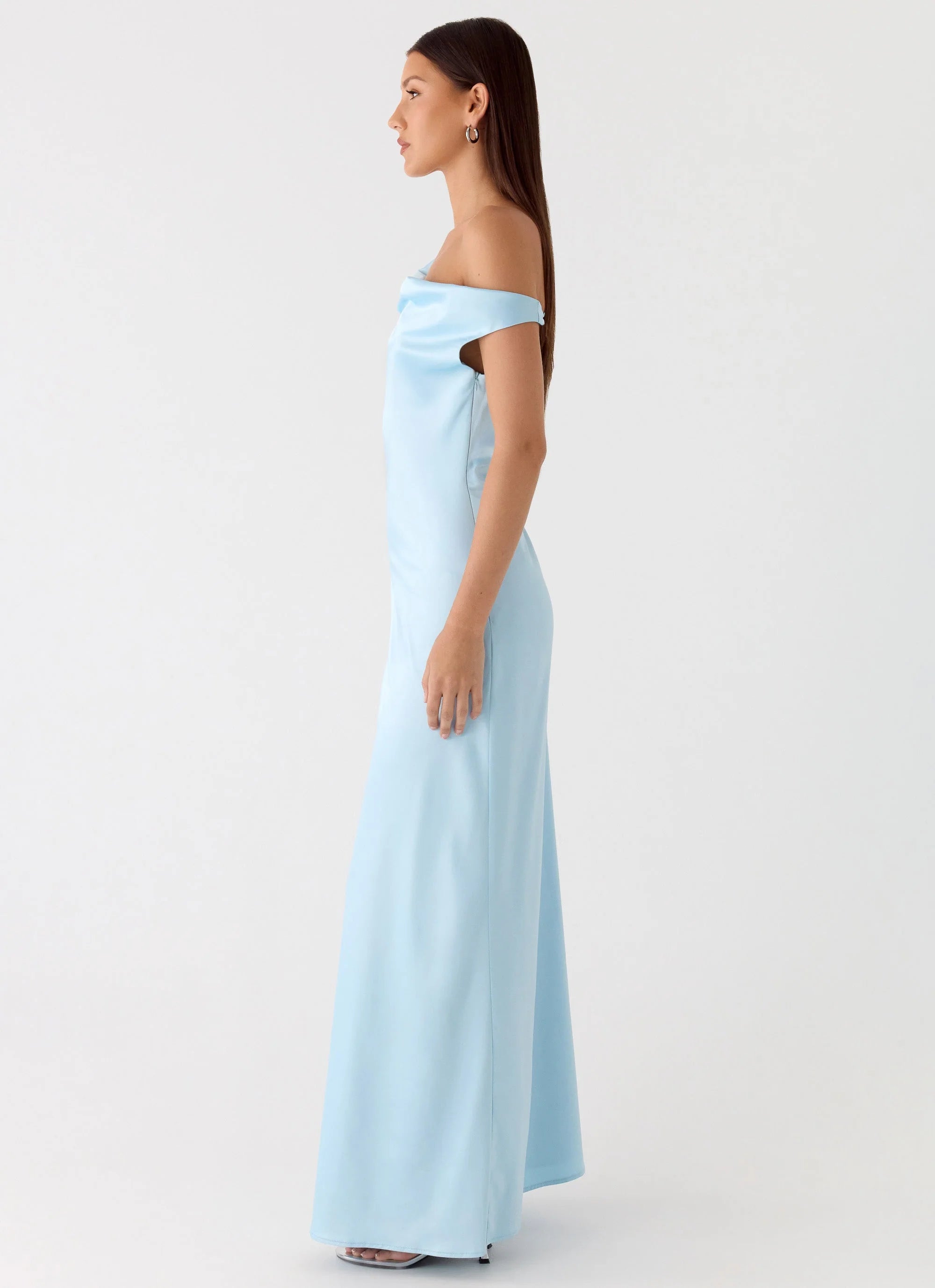 Palm Royal Maxi Dress Ice Blue