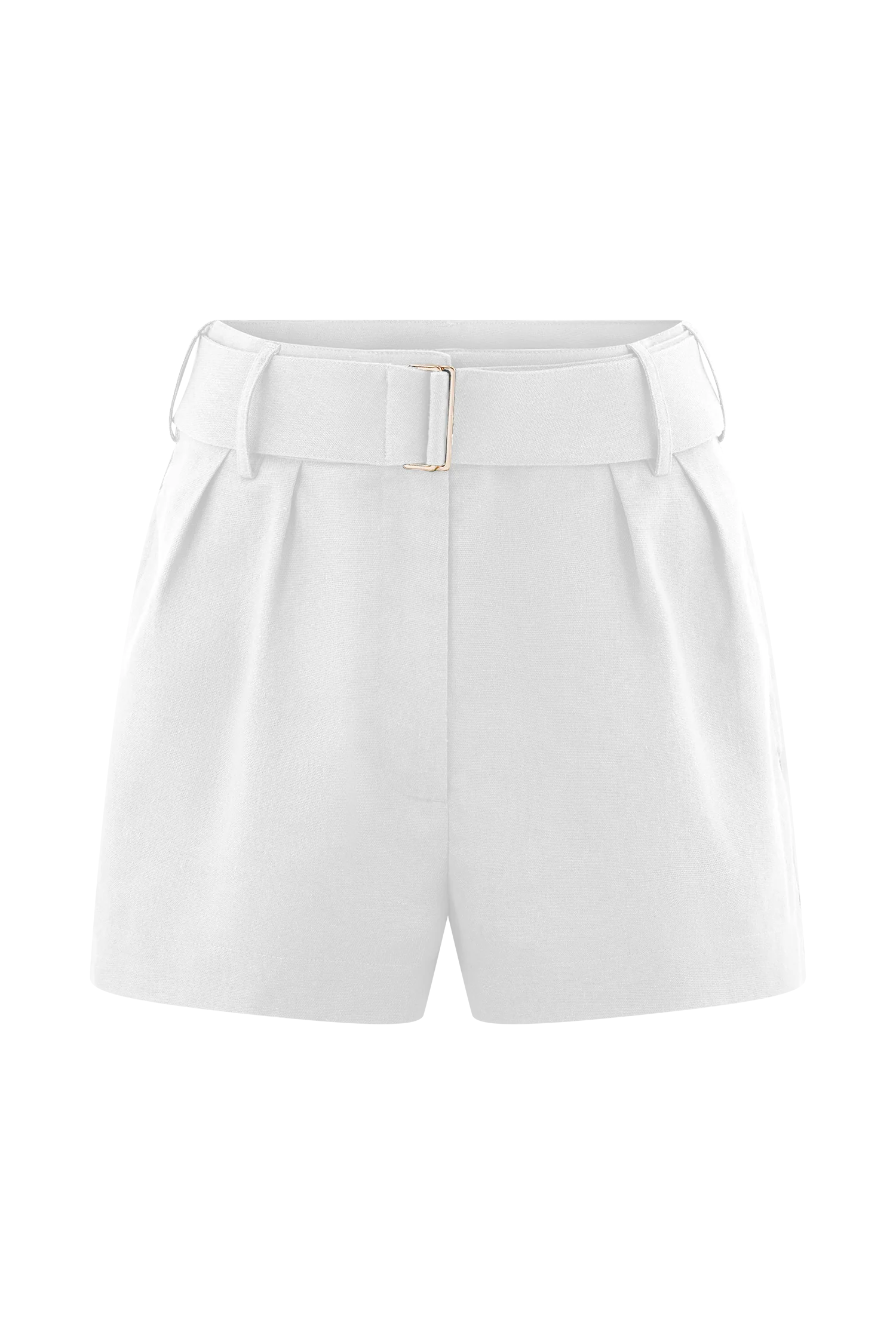 Scout Linen Belted Shorts White