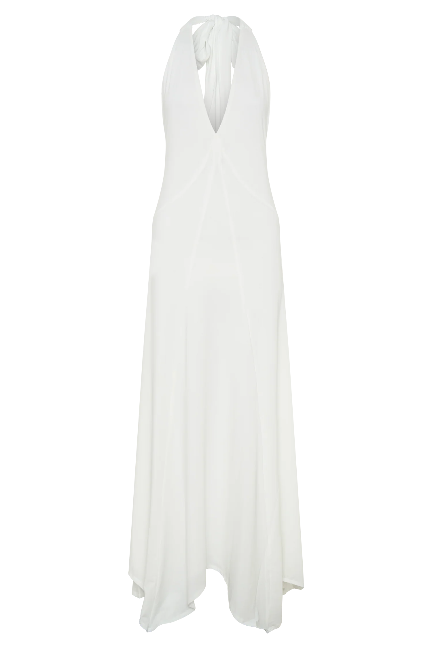 Juliet Slinky Maxi Dress With Scarf White