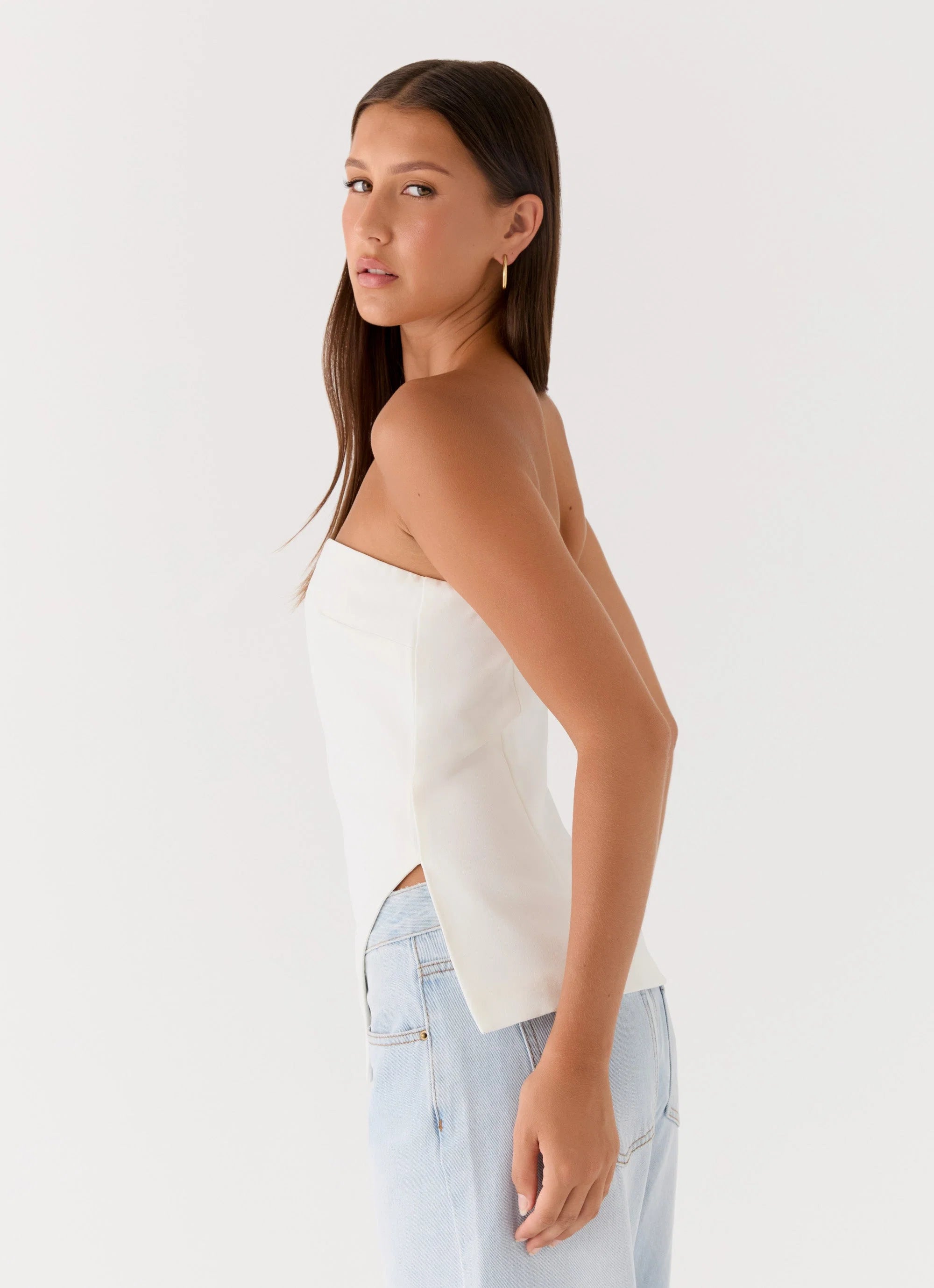 Midnight Glance Top White