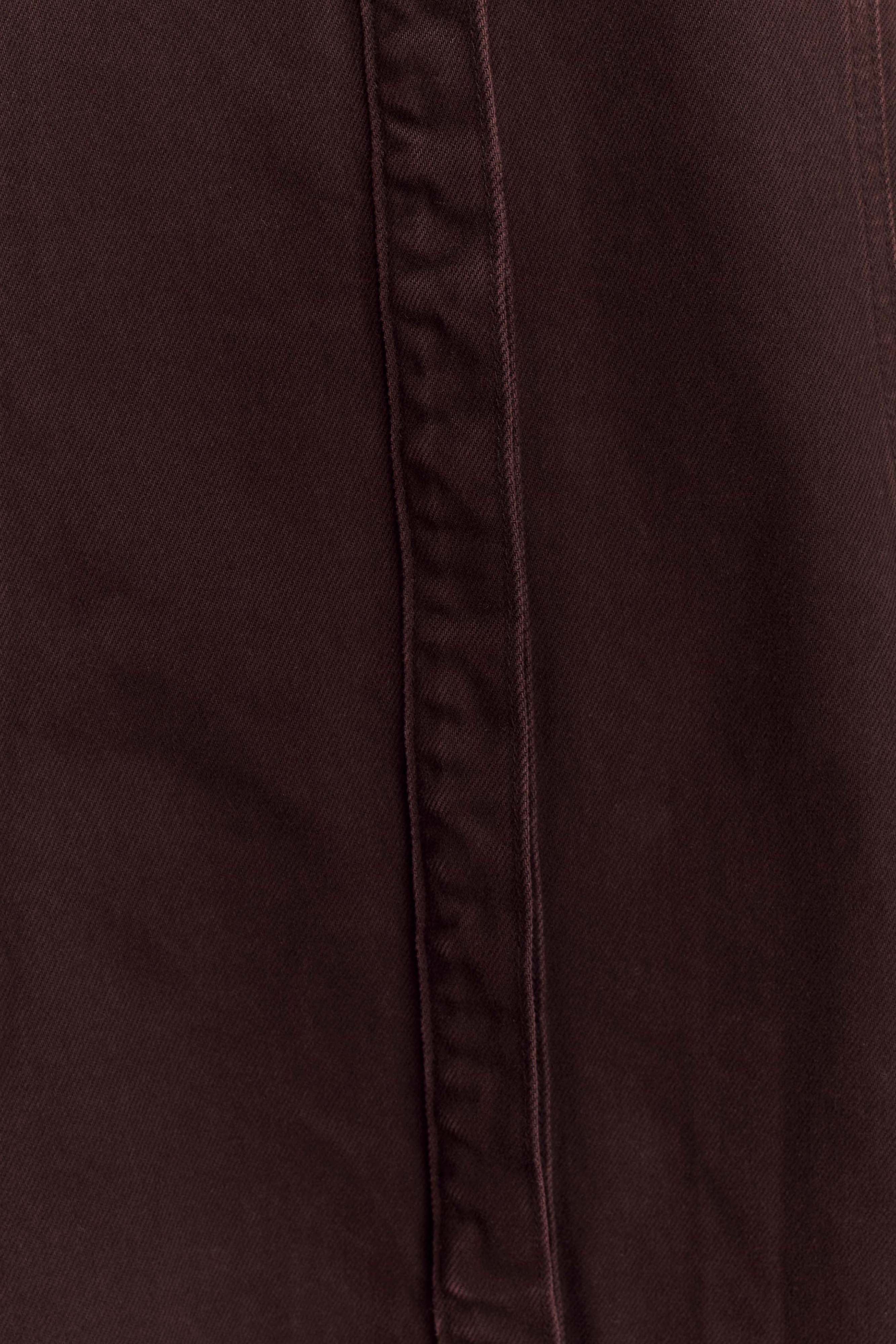 Maya Oversized Denim Shirt Chocolate