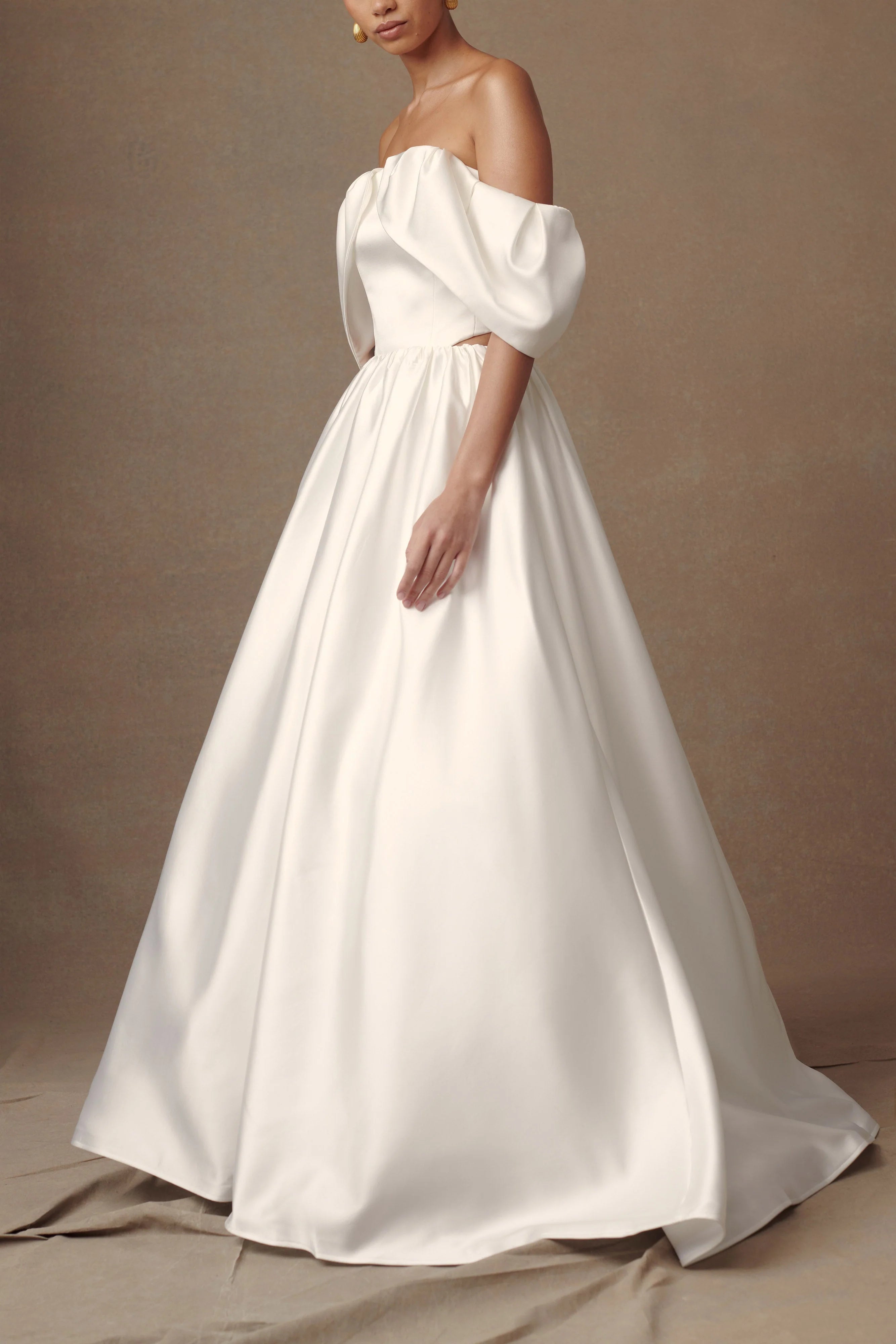 Kelsey Satin Maxi Skirt White