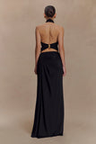 Calandra Slinky Maxi Skirt Black