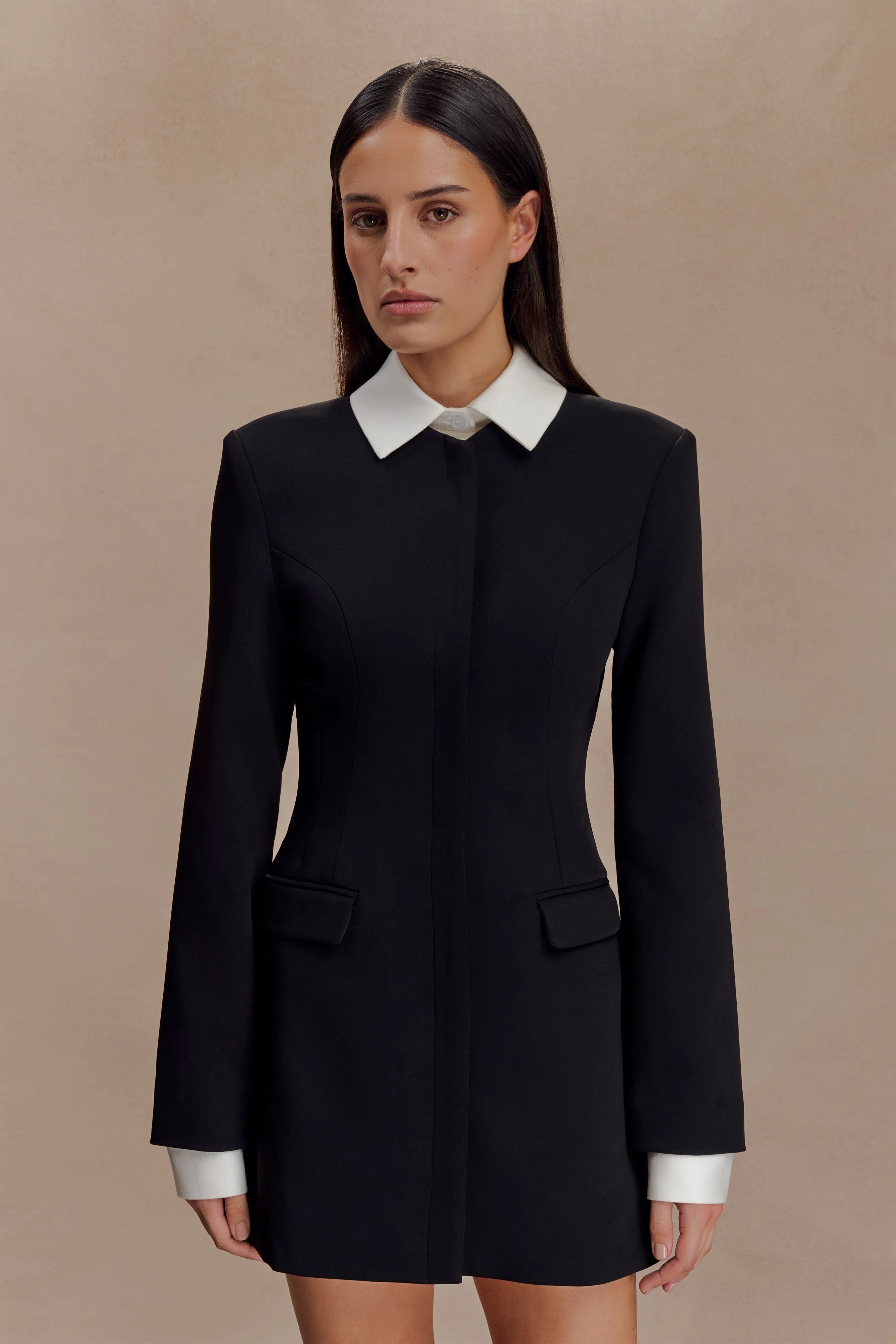 Gretchen Suiting Mini Dress Black